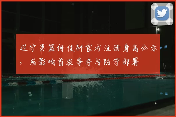 辽宁男篮何佳轩官方注册身高公示，或影响首发争夺与防守部署